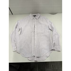 Lord & Taylor 100% Linen Shirt Womens Petite Small Lavender NWOT